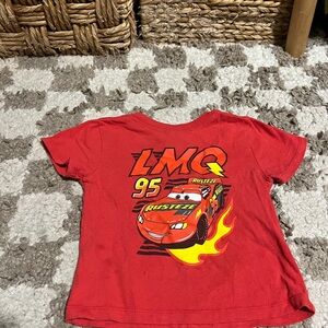 Red Kids T-Shirt with Car Design
